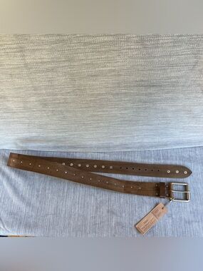 BRAVE Leather Belt Brown Rivet